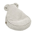 MeowBaby Velvet Teddy zitzak voor kinderen – ecru