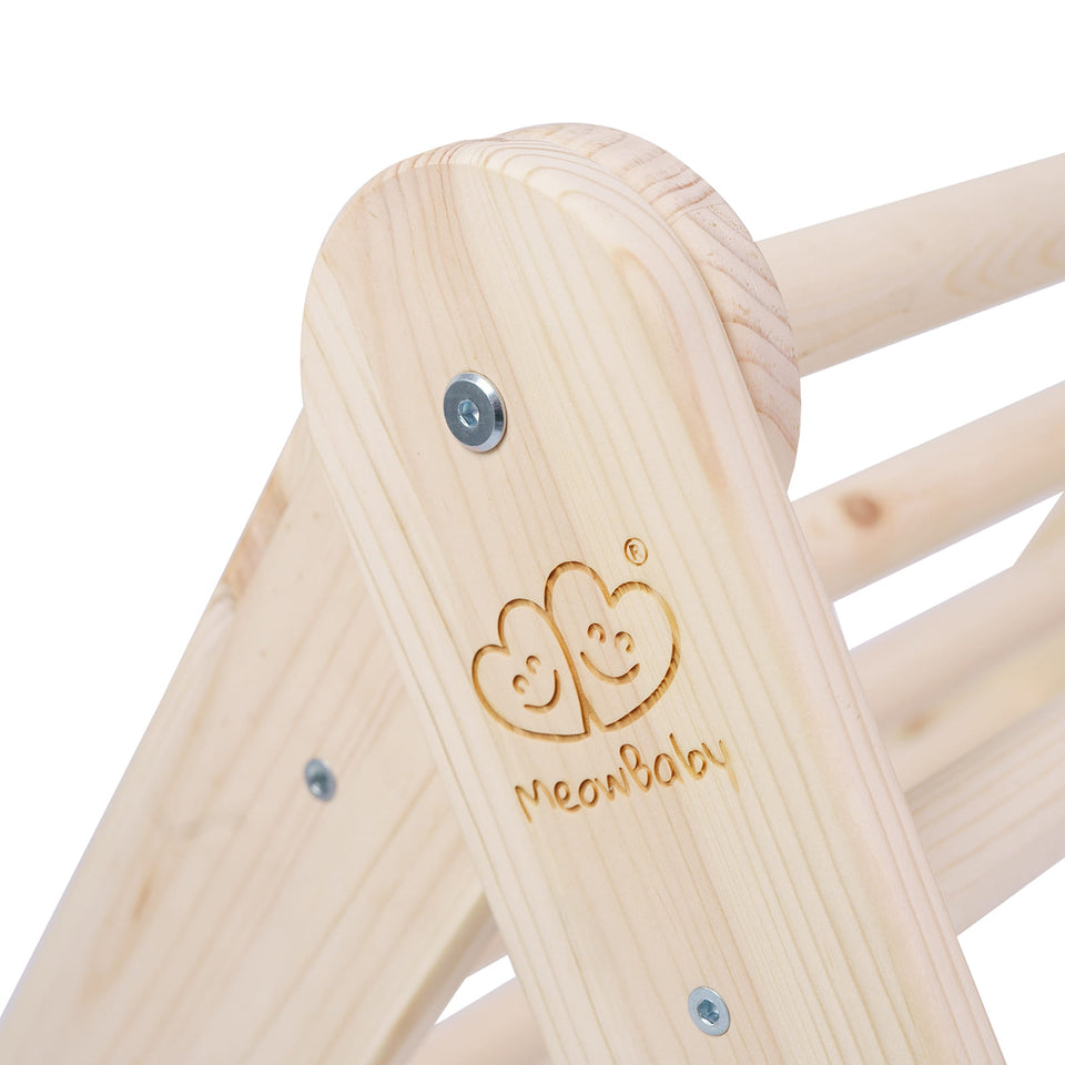 Large Wooden Pikler Ladder - Natural Wood