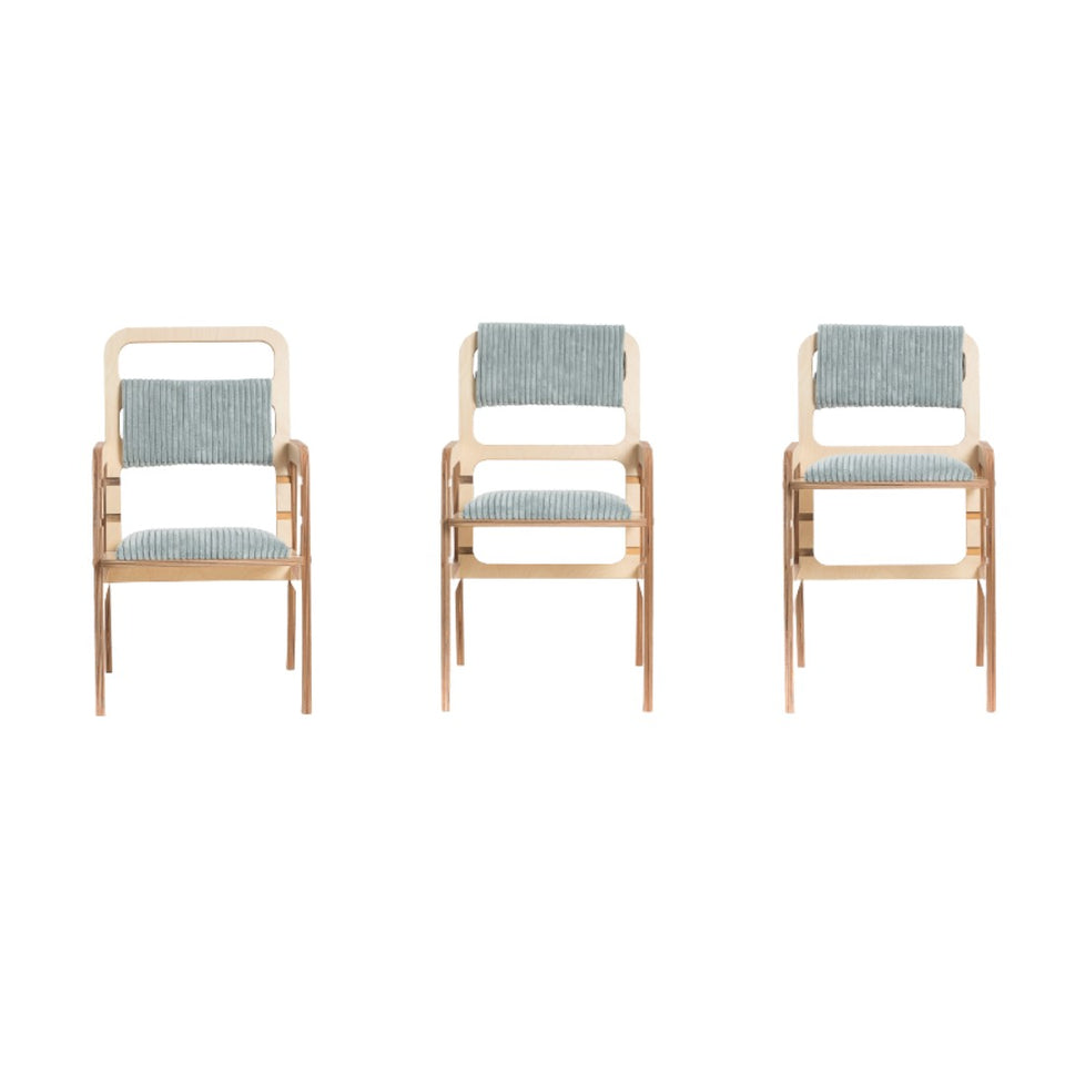 Adjustable Children Montessori Table and Chair Set Luula - Mint Green