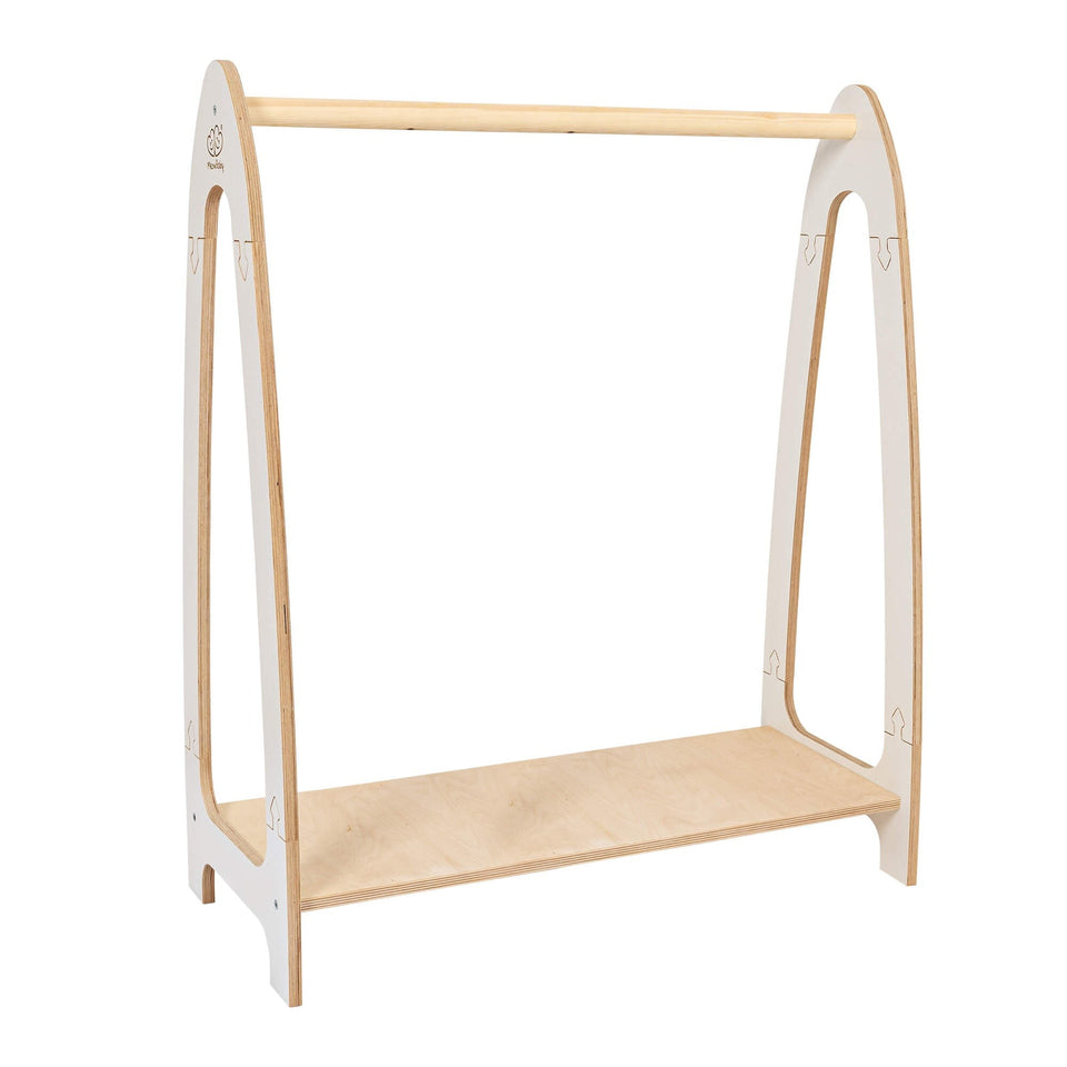 Arched Clothing Rack For Children - Large Natural Wood
