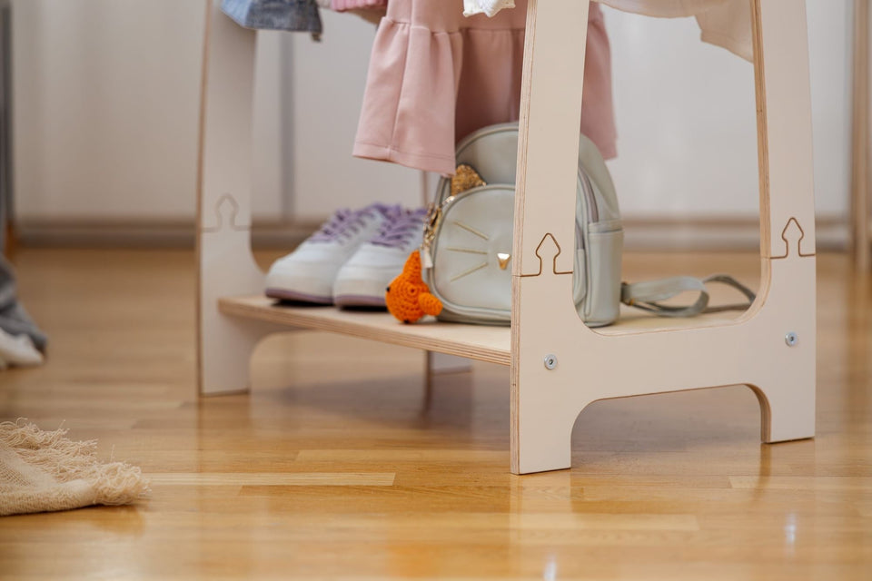 Arched Clothing Rack For Children - Small White