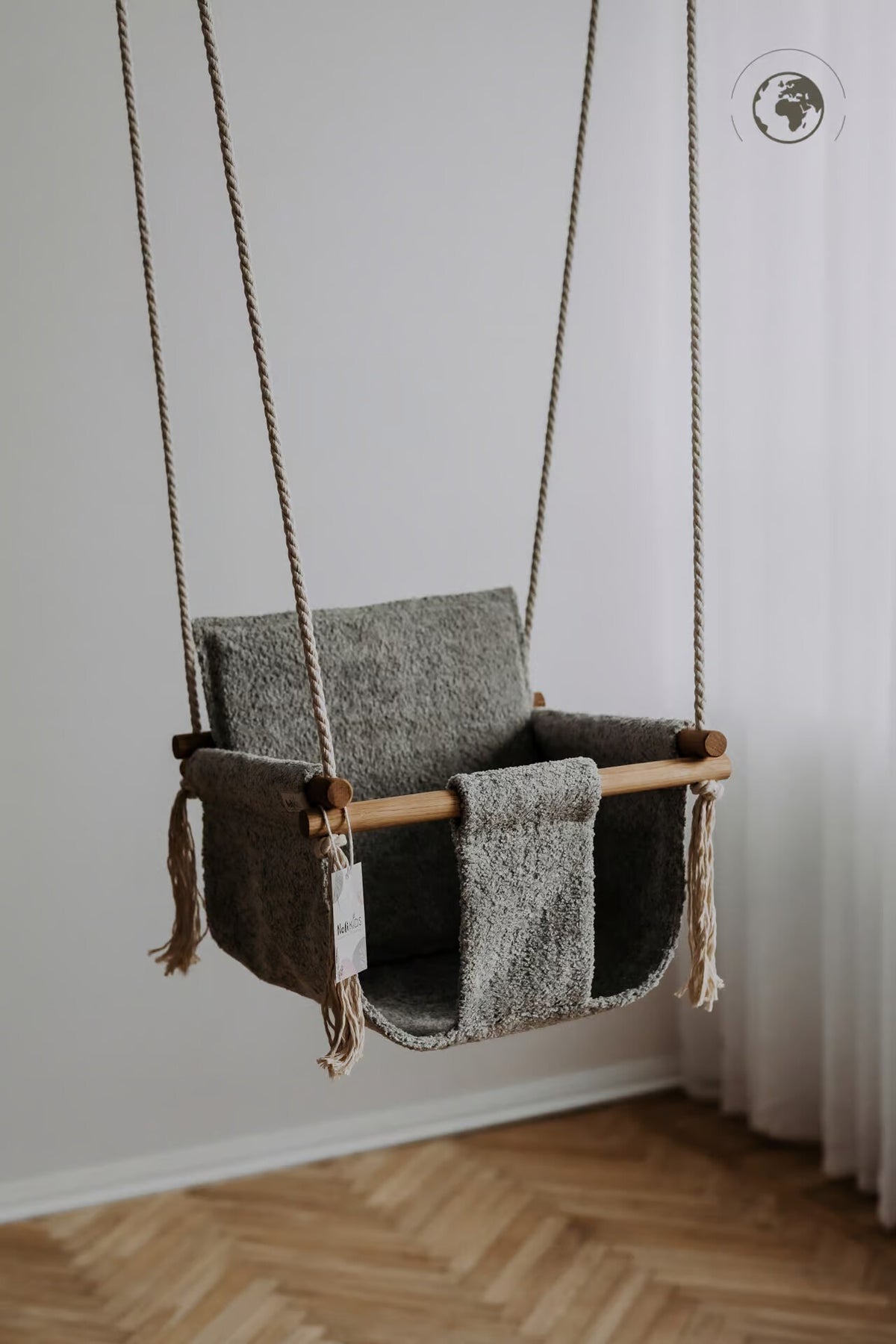 BaBi Baby Swing - Bouclé Night Grey