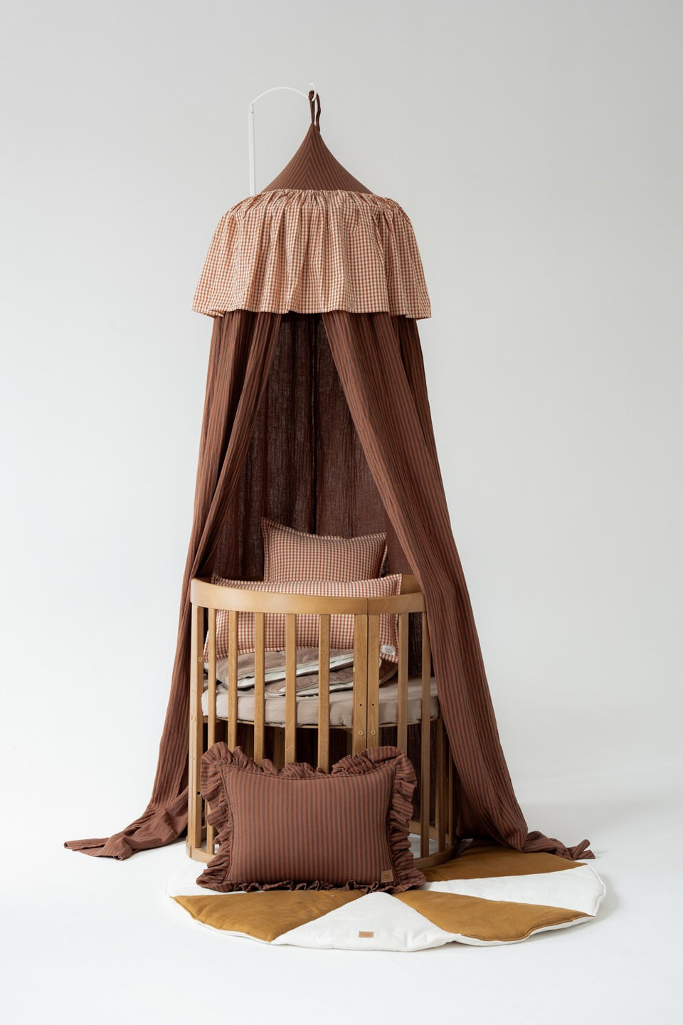 Cotton Canopy - Brown Stripes