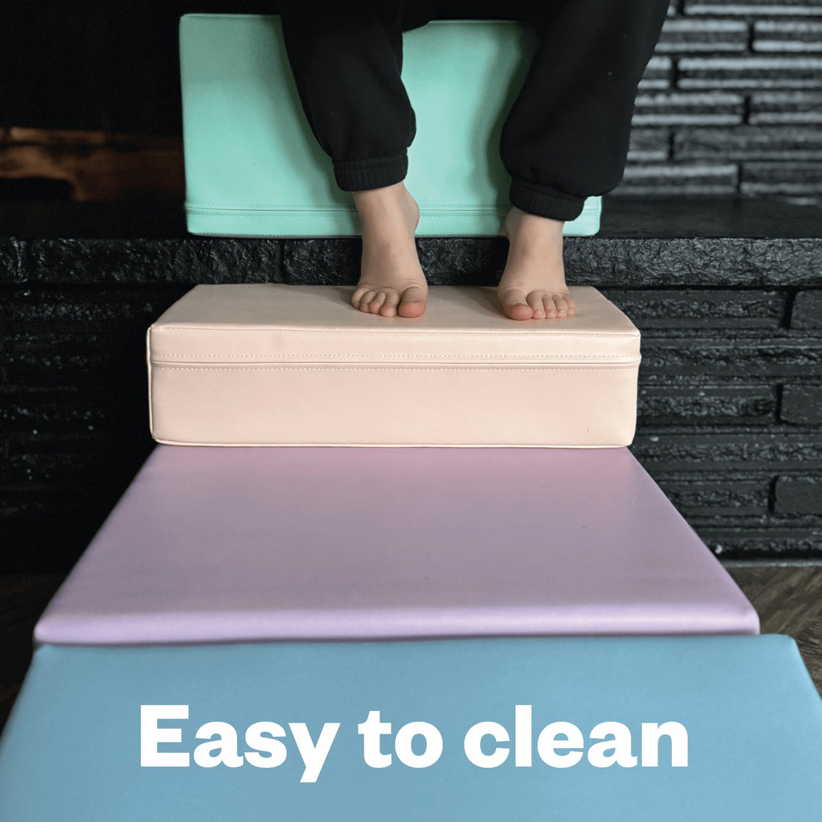 Soft Play 5 Foam Block Set - Light Pastel Corner Climber