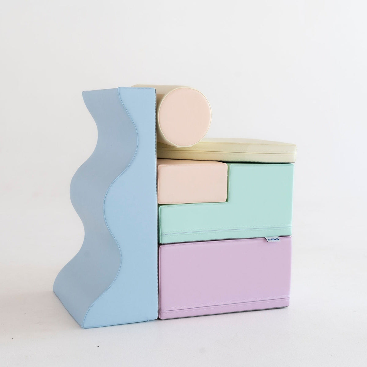 Soft Play 6 Foam Block Set - Light Pastel Explorer