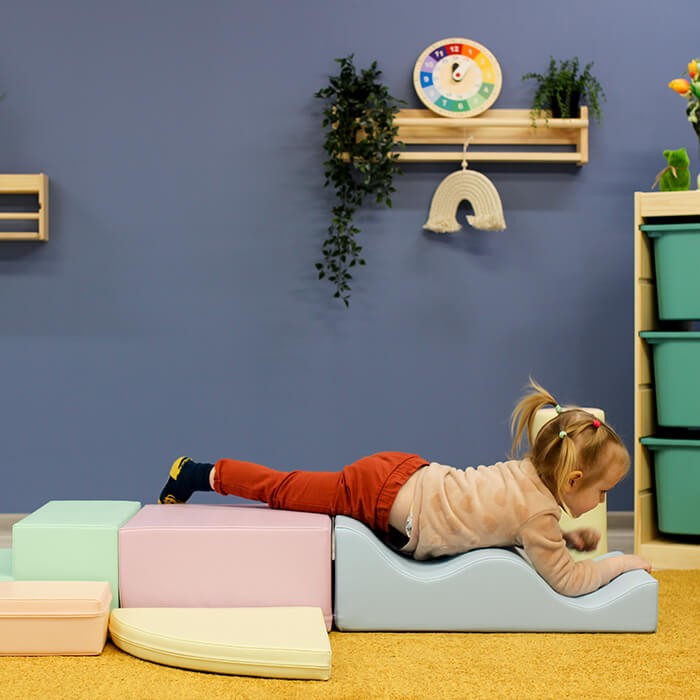 Soft Play 6 Foam Block Set - Light Pastel Explorer