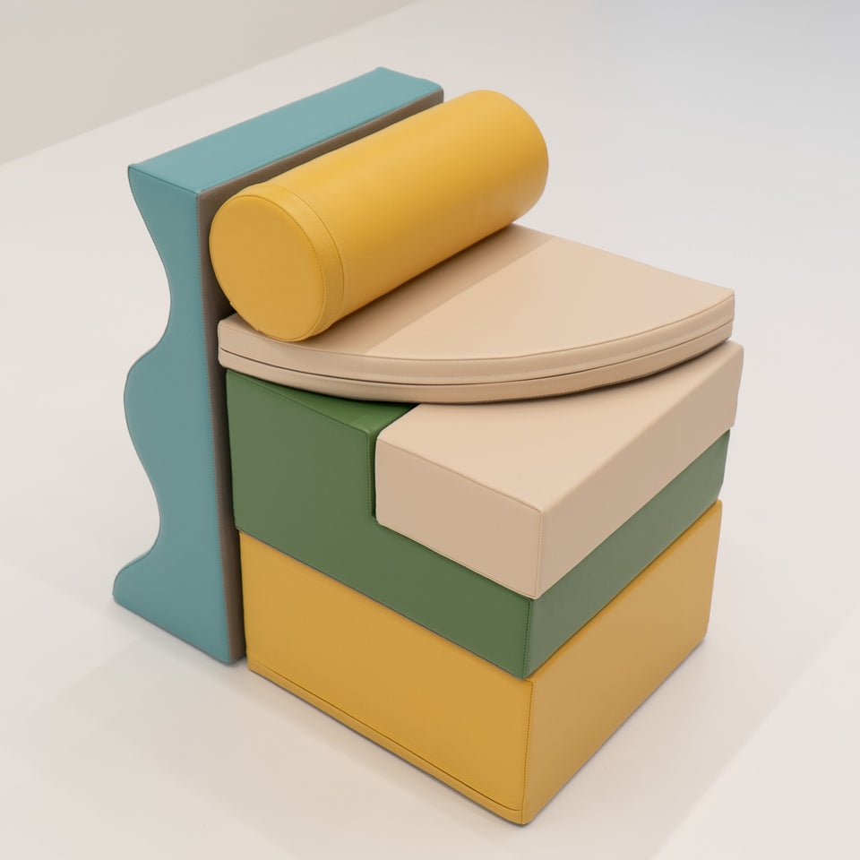 Soft Play 6 Foam Block Set - Pastel Turquoise Explorer