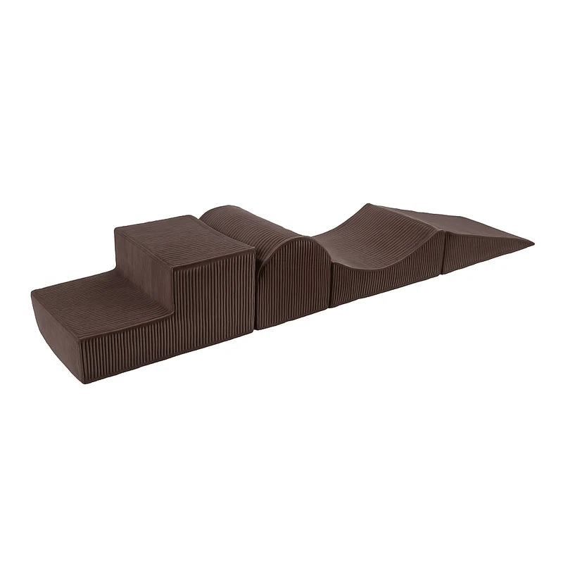 MeowBaby Aesthetic Soft Play Set - 4 Pieces - Brown