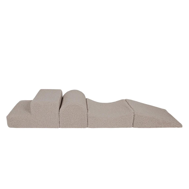 MeowBaby Bearly Corduroy soft play-sæt – 4 dele – lysegrå