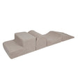 MeowBaby Bearly Corduroy Soft Play Set - 4 Pieces - Light Grey
