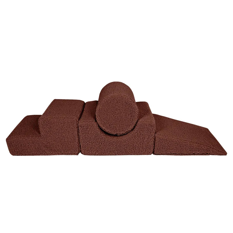 MeowBaby Bearly Corduroy soft play-sæt – 4 dele – brun