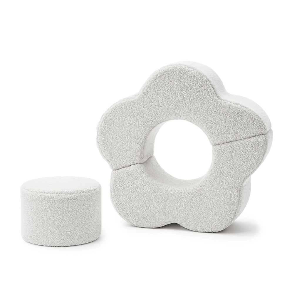 MeowBaby® Foam Flower Shape Set, 3 Elements, Bearly Off White