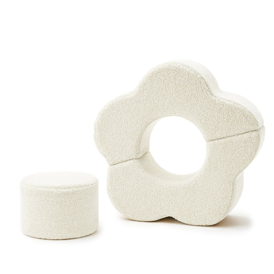MeowBaby® Foam Flower Shape Set, 3 Elements, Bearly Cream