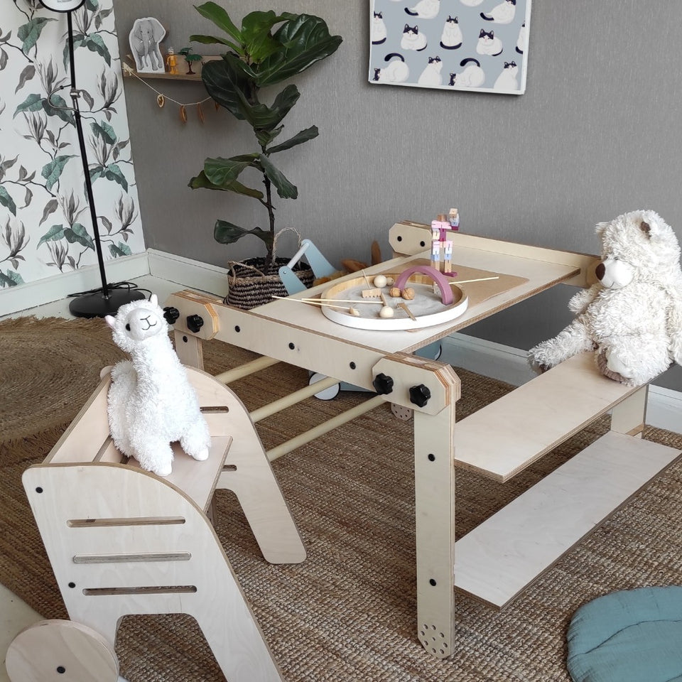 Montessori Climbing Set / Table / Drawing Board NABU
