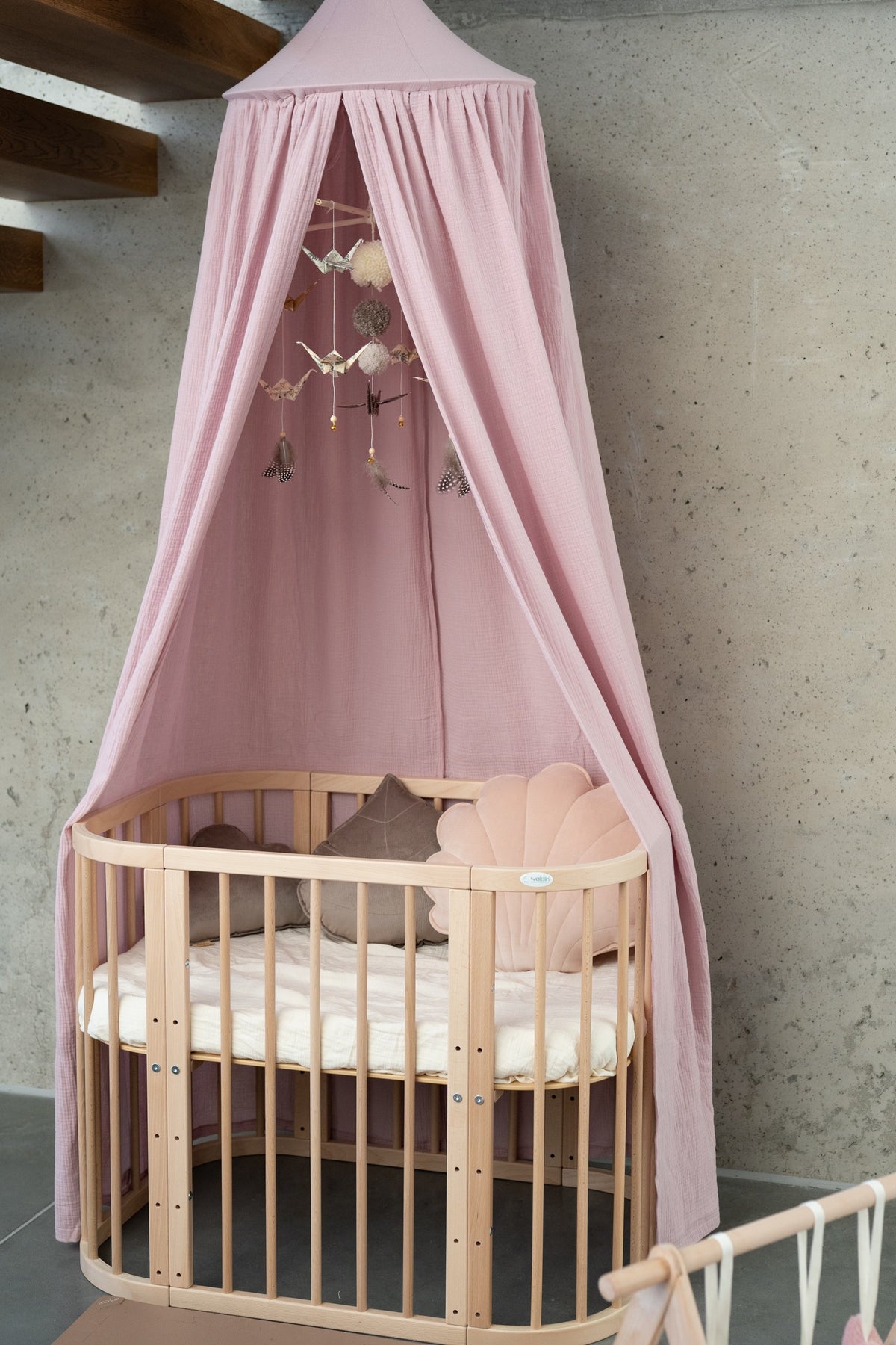 Organic Cotton Canopy - Baby Pink