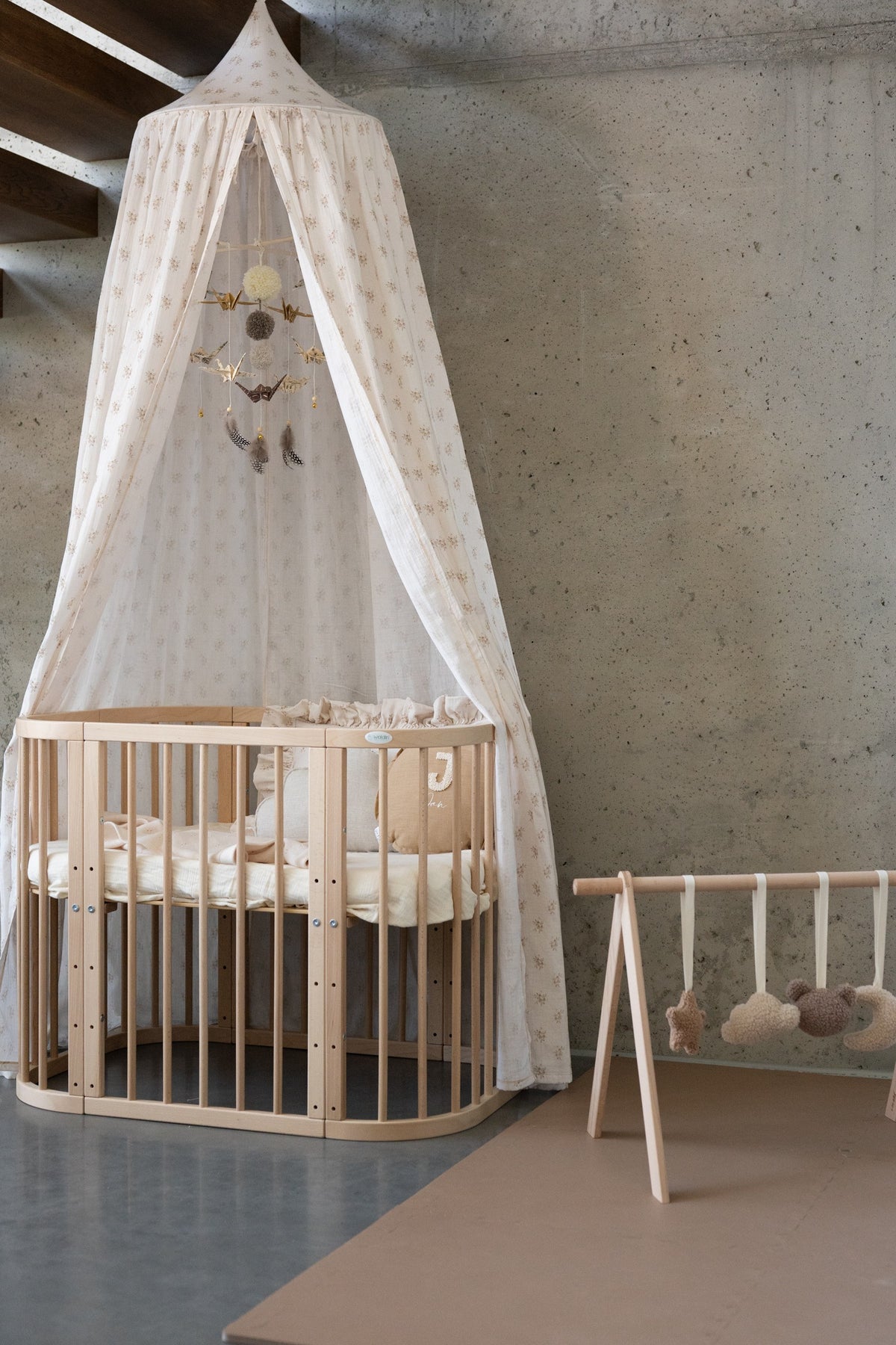 Organic Cotton Canopy - Boho Flowers