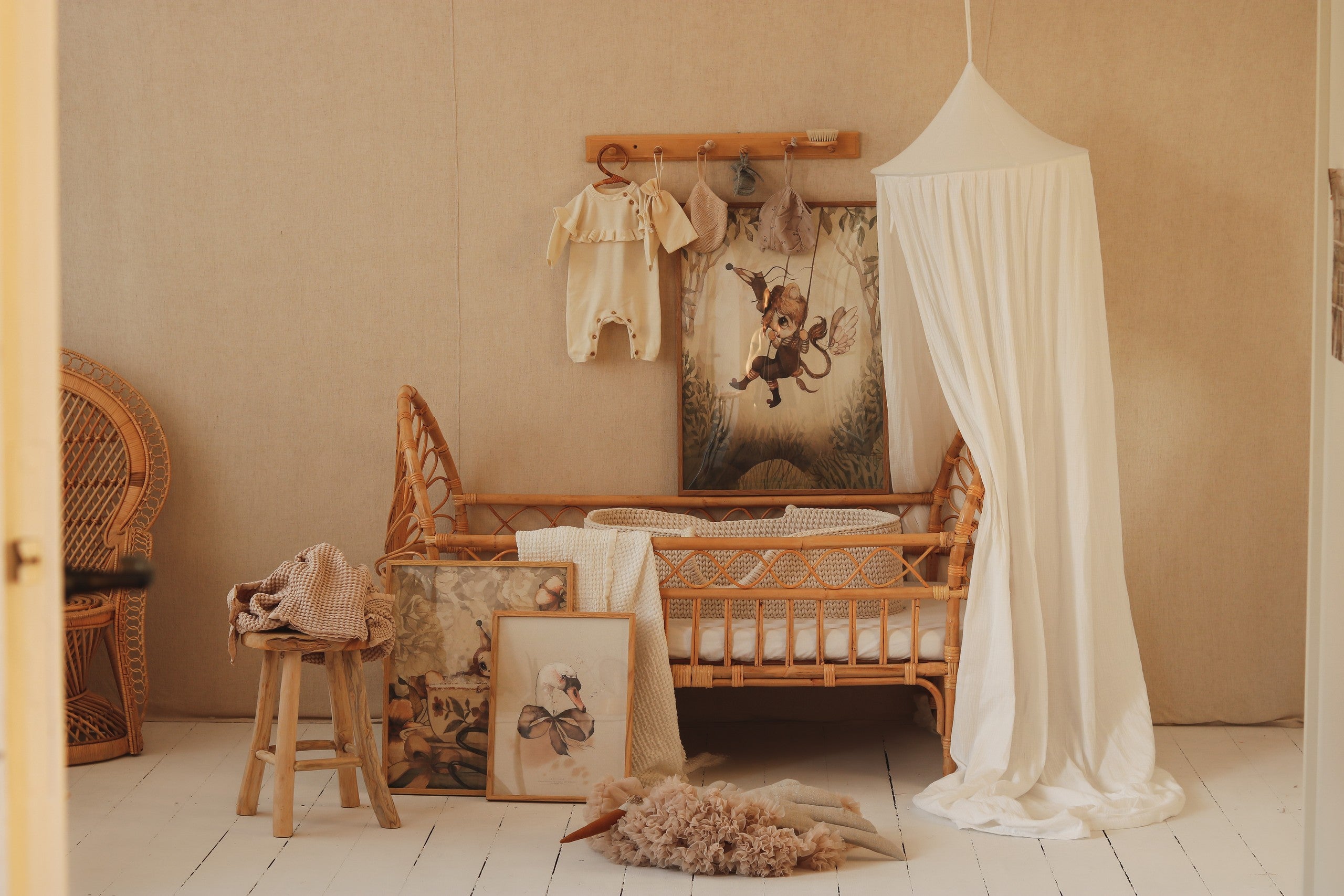 Organic Cotton Canopy - Cream Cotton