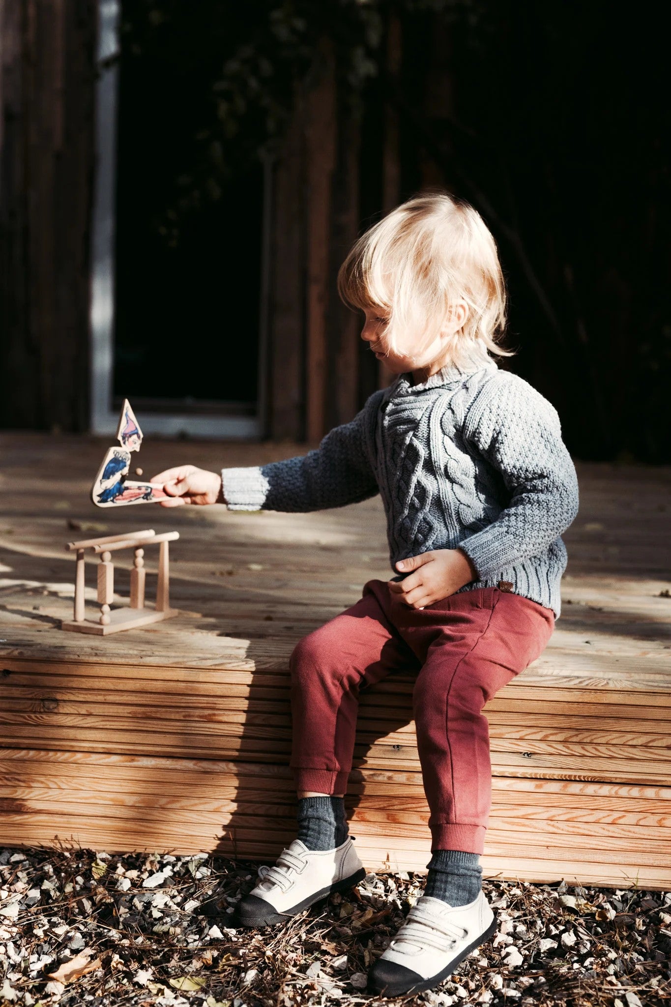 Wooden Toy Acrobat Boy
